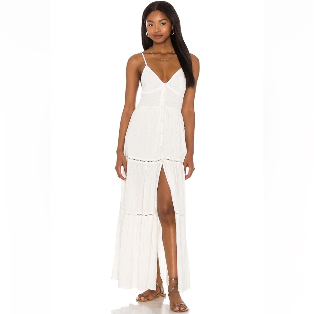 Revolve Sunrise Escape Dress, White Maxi Dress, White Boho Dress